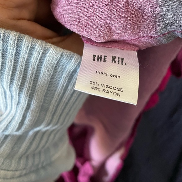 The Kit | Cobie Shirtdress in Pink and Black Love Haze Button Up Midi Sz 4 - Picture 14 of 16